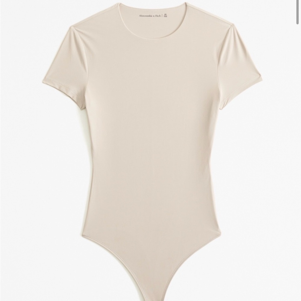 Abercrombie & Fitch Women’s Crewneck Tee Bodysuit in tan